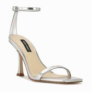 Nine West Yess Ankle Strap Sandalen Met Hak Zilver Nederland | KLS-460759